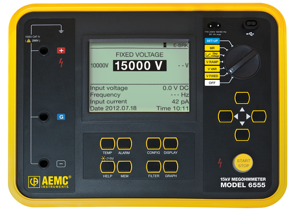 AEMC 15KV MEGOHMMETER 6555 CAT#2130.32